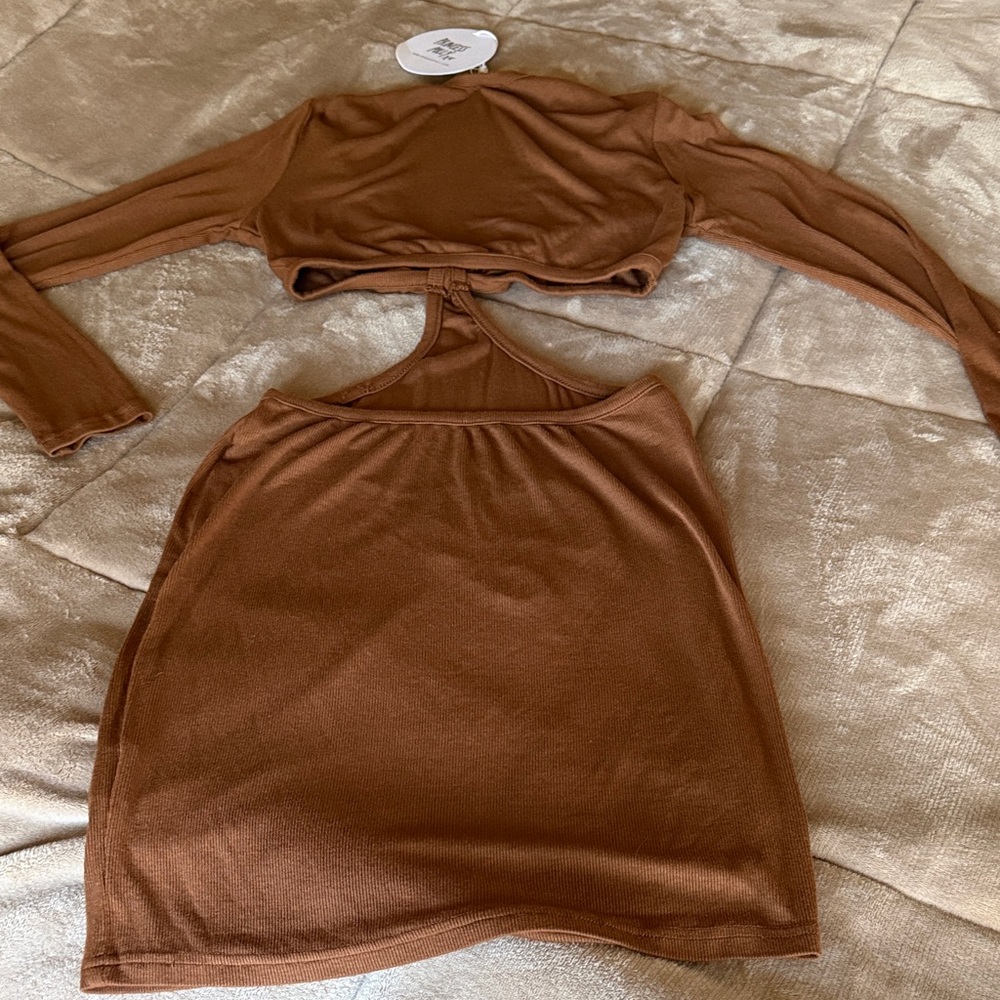 Princess Polly Chocolate Cut-Out Mini Dress - Picture 8 of 8